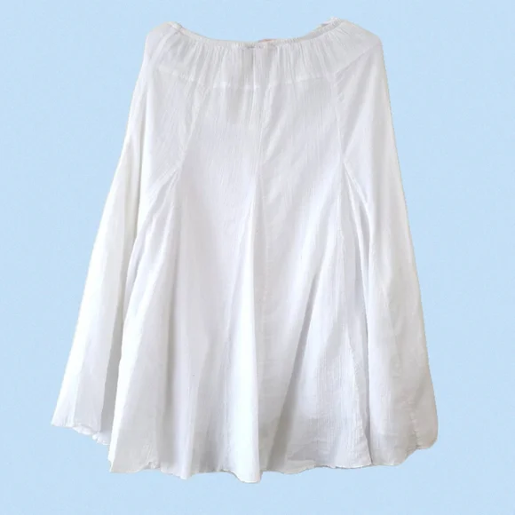 Hearts of Palm Petite White Skirt - Picture 2 of 3